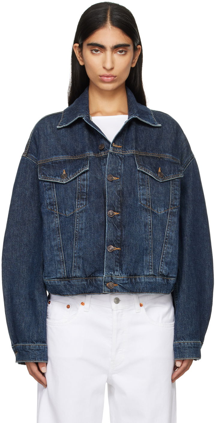 Jakke AGOLDE Dalton Balloon Denim Jacket Mørkeblå | A5043-1652