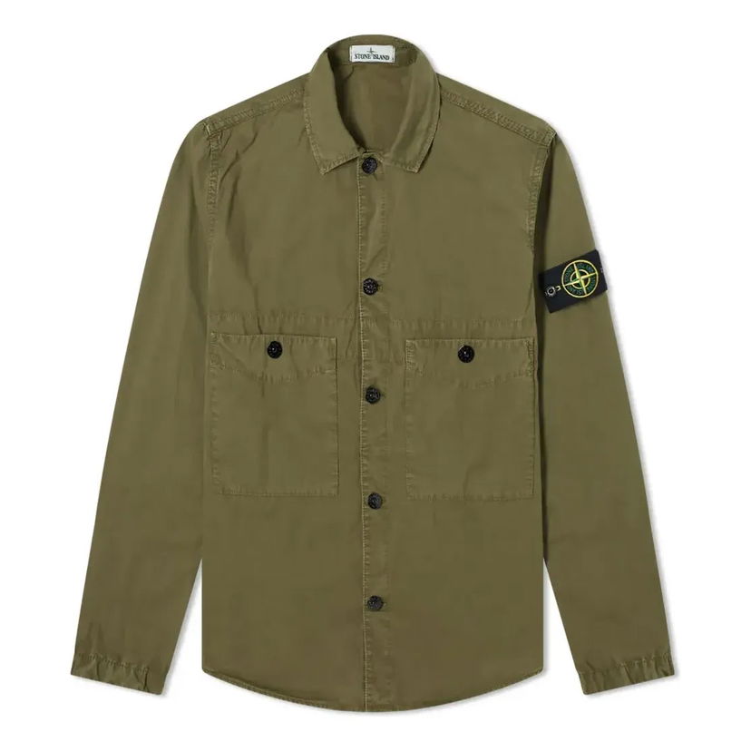 Skjorte Stone Island Two Pocket Overshirt Grøn | 7415110WN-V0158