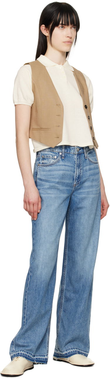 Jeans rag & bone Rag & Bone Featherweight Logan Wide-Leg Jeans Blå | WDD24H2935FWOR, 3