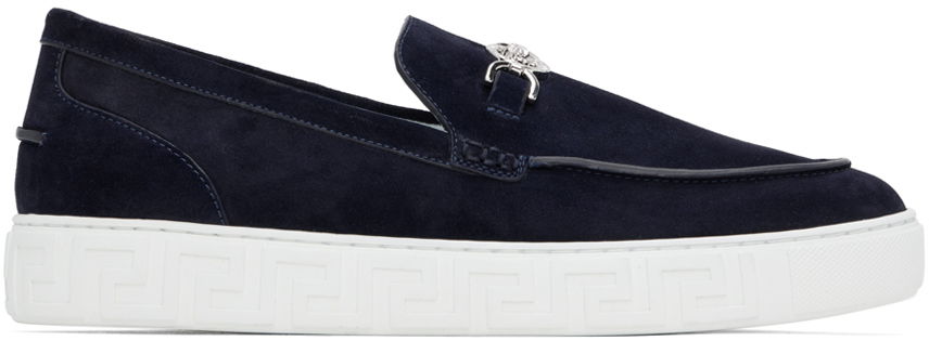 Sneakers og sko Versace Navy Medusa '95 Greca Loafers Mørkeblå | 1014798_1A09919, 0