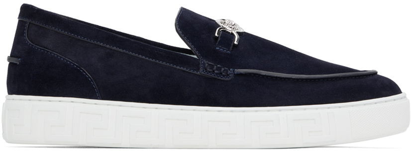 Sneakers og sko Versace Navy Medusa '95 Greca Loafers Mørkeblå | 1014798_1A09919