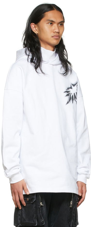 Sweatshirt We11done Graphic Print Cotton Turtleneck Hvid | WD-TH1-22-702-U-WH, 1