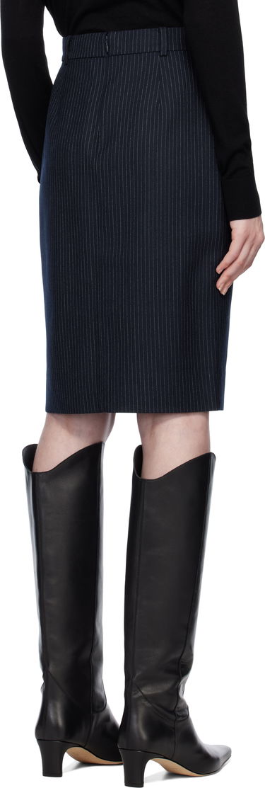 Nederdel Anine Bing Pinstripe Midi Skirt Blå | A-04-10547-NYA29, 2