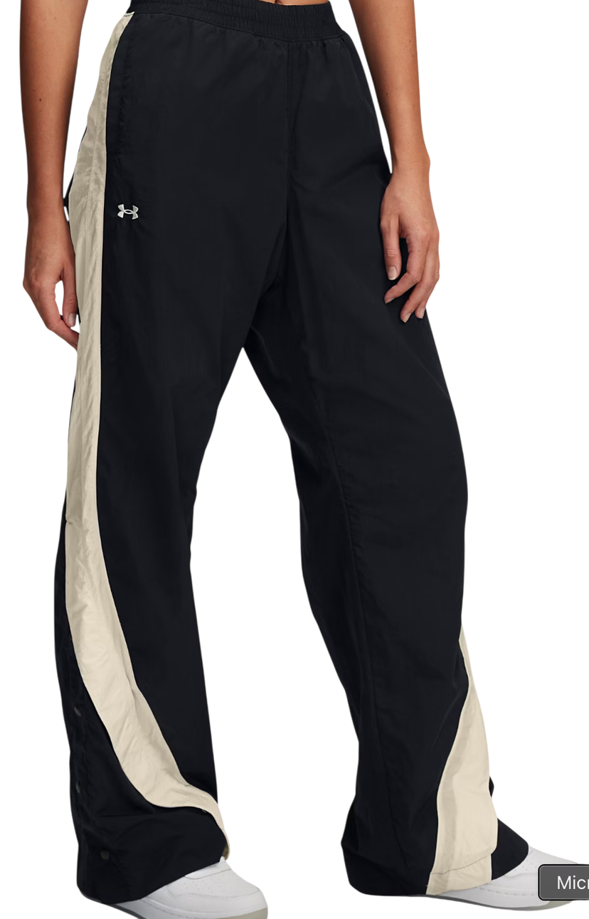 Joggingbukser Under Armour Icon Crinkle Tear-Away Pants Sort | 6000277-001