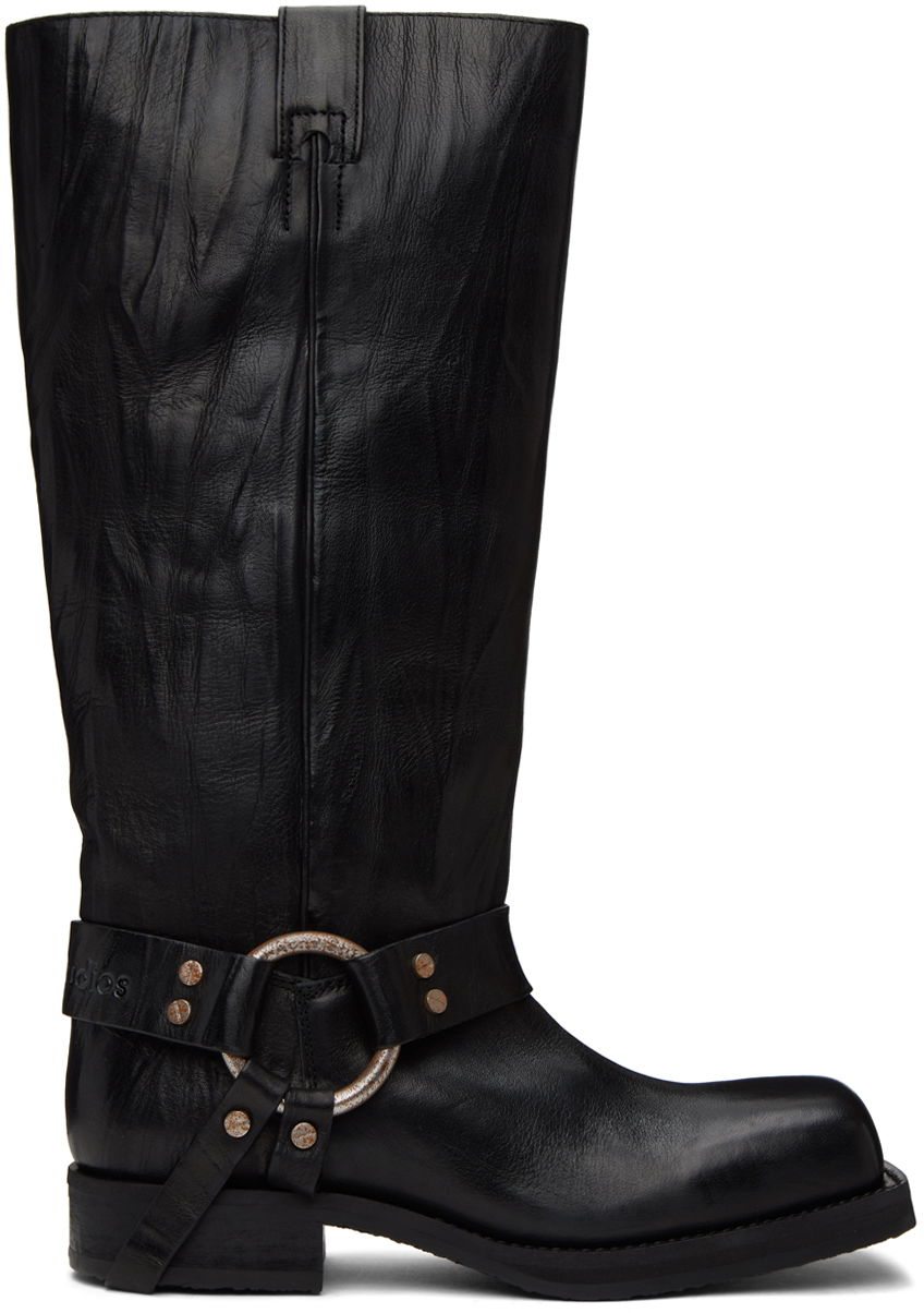 Sneakers og sko Acne Studios Black Buckle Boots Sort | AD0663-, 0
