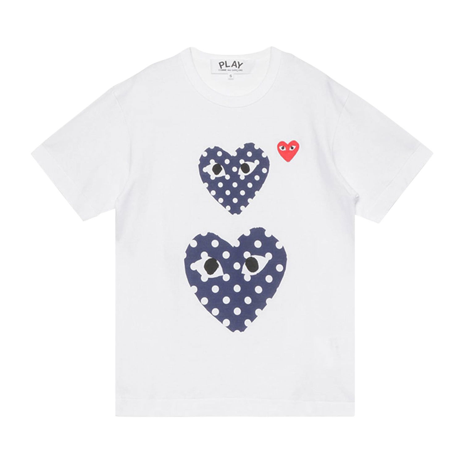 T-shirt Comme des Garçons PLAY Polka Dot Duo T-Shirt Hvid | AZ T238 051 1, 1