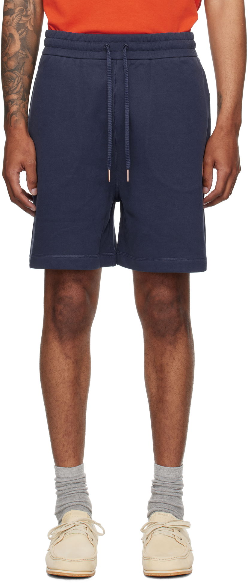 Shorts Moncler Moncler Genius x Gilga Farm Drawstring Shorts Mørkeblå | K24028H0000289AUJ