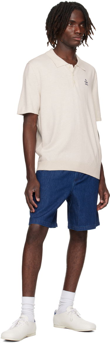 Polo skjorte A.P.C. A.P.C. Octave Knit Polo Beige | COGDK-H23415, 3
