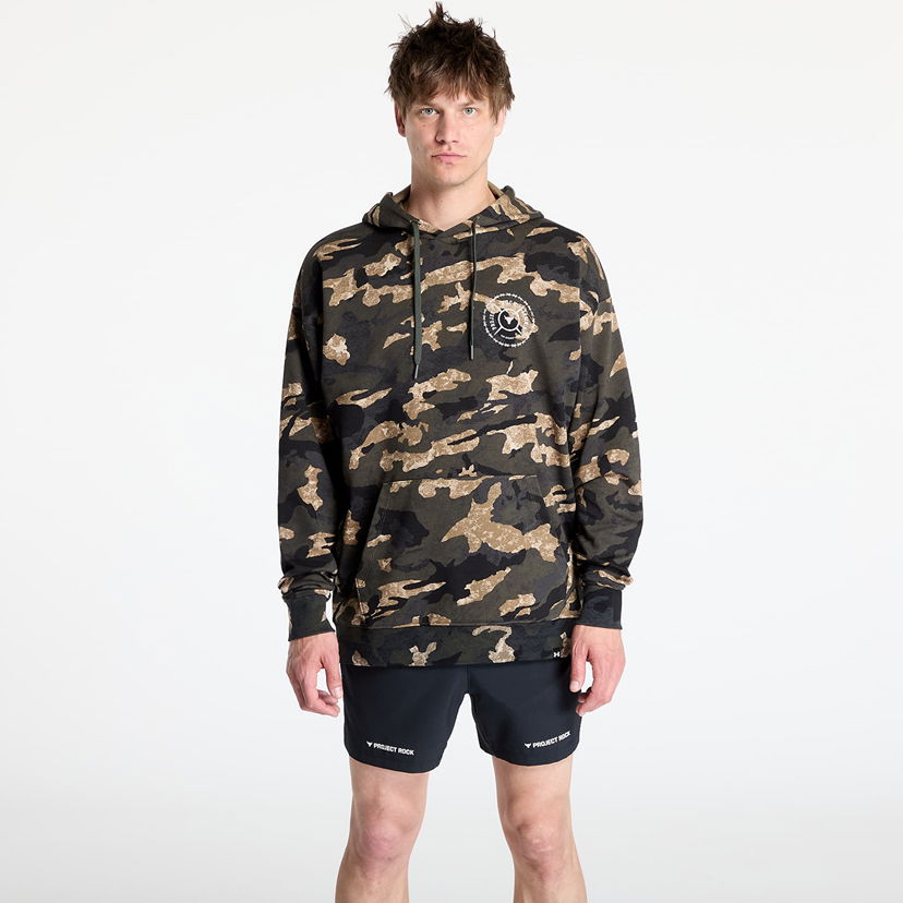 Sweatshirt Under Armour Project Rock AOP Terry Hoodie Flerfarvet | 1389951-310