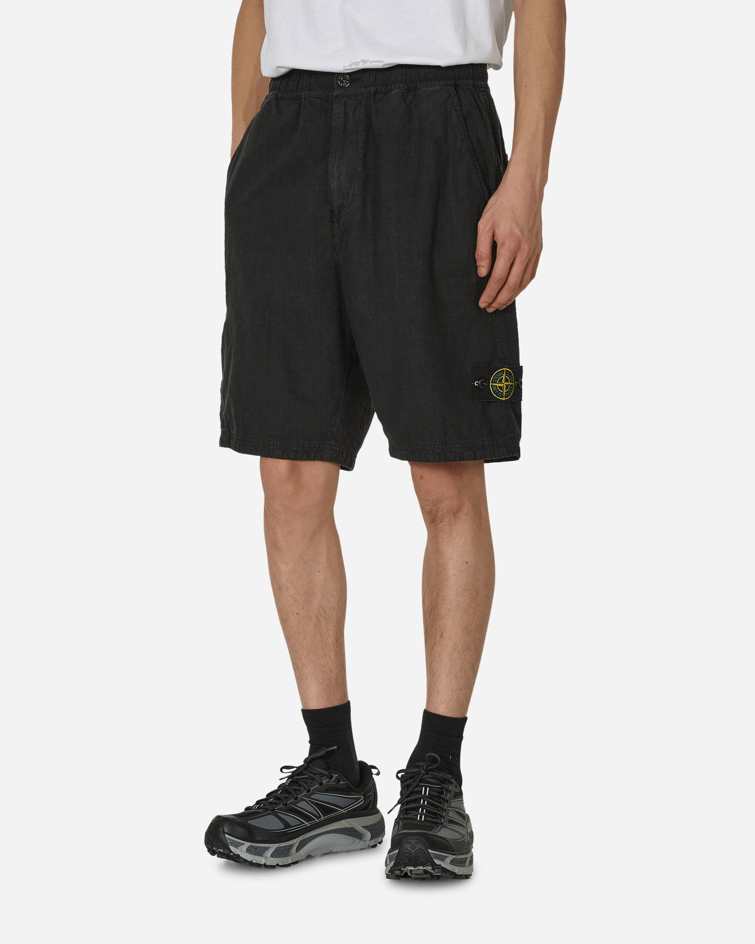 Shorts Stone Island Lino Nylon Tela-TC Shorts Sort | 8015L0530 V0029, 1