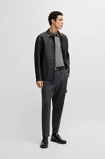 Polo skjorte BOSS BOSS Cotton-Blend Polo Shirt Grå | 50531949, 1
