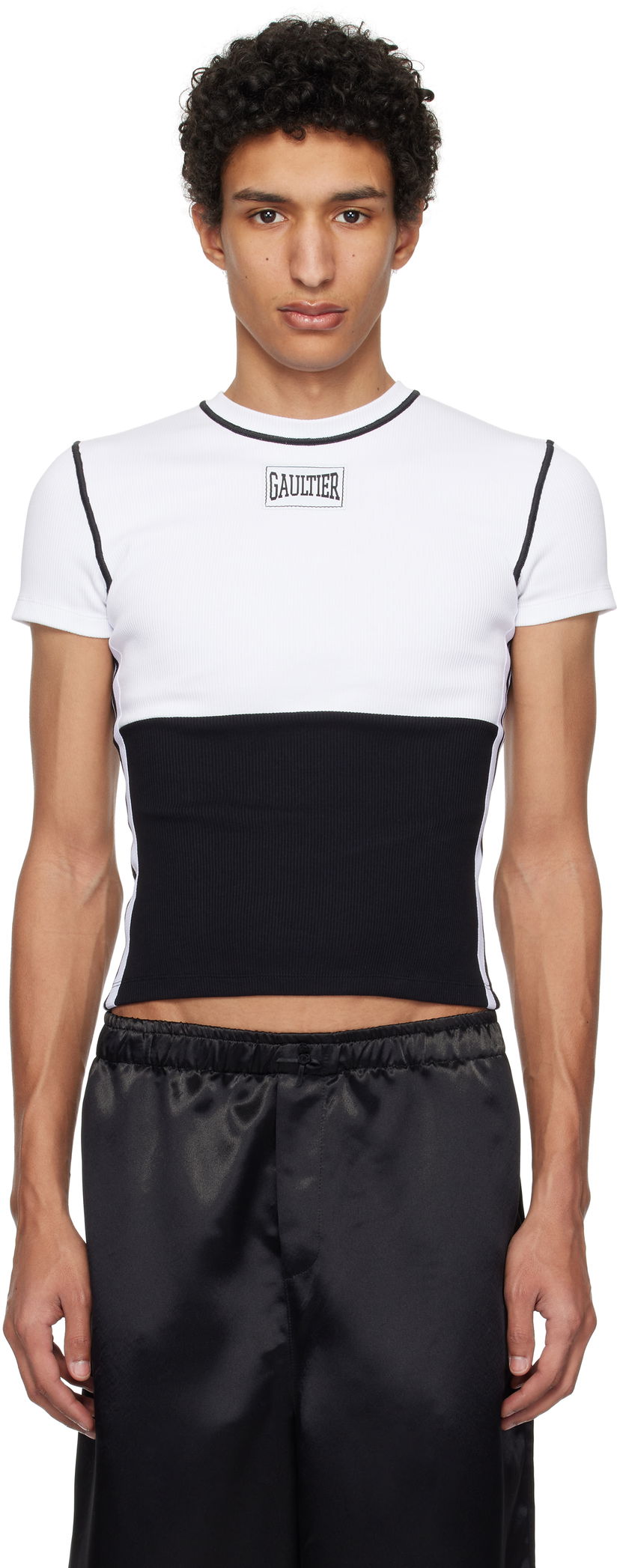 T-shirt Jean Paul Gaultier Jean Paul Gaultier Color Block T-Shirt Hvid | 25/33-F-TS104P-J080-0100