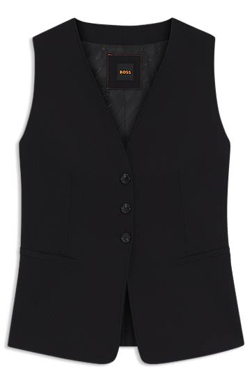 Vest BOSS Adjustable Waistcoat in Stretch Crepe Sort | 50549419, 0