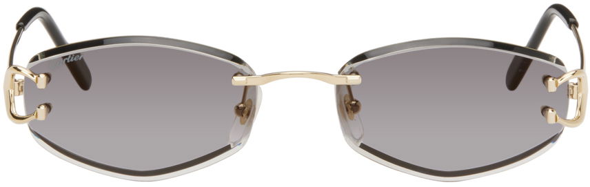 Solbriller Cartier Cartier Oval Sunglasses Grå | CT0467S-001, 0