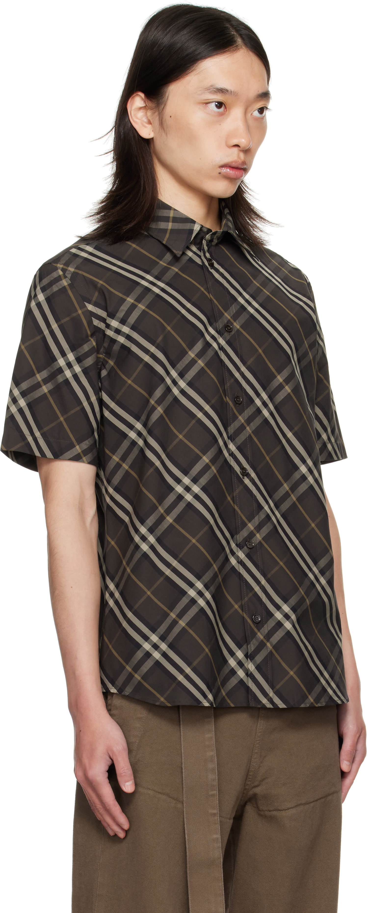 Skjorte Burberry Burberry Relaxed Fit Check Cotton Shirt Brun | 8116127, 1