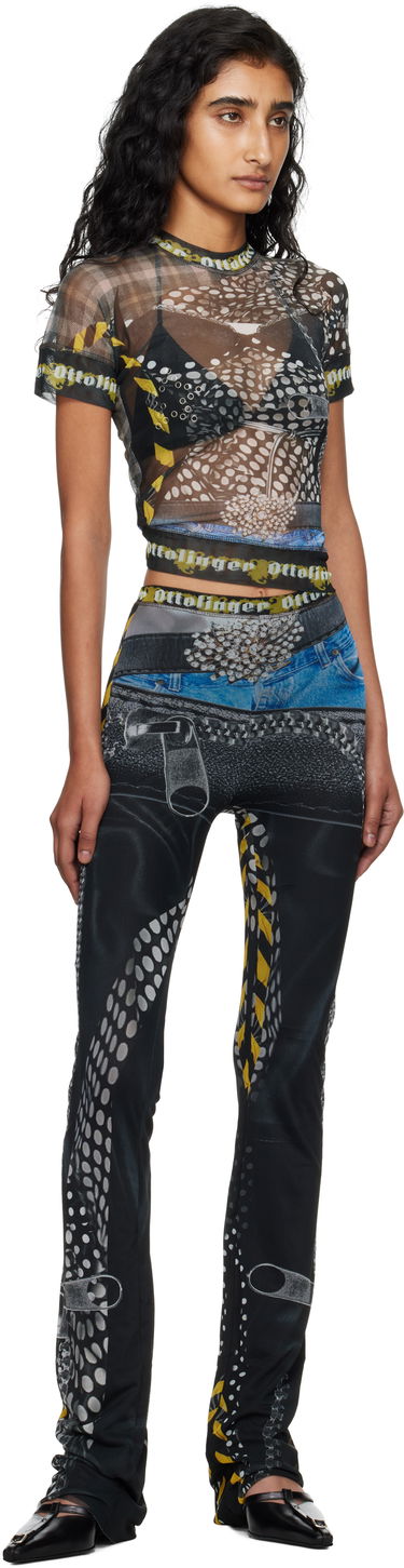 T-shirt Ottolinger Ottolinger Mesh Print T-Shirt Sort | 101-100401-04, 3