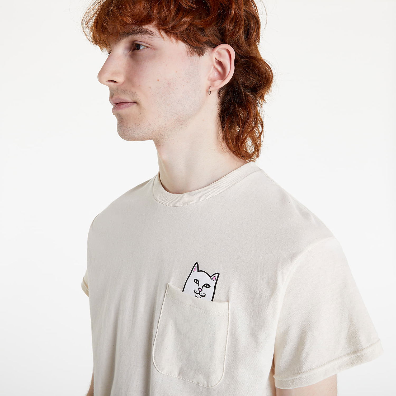 T-shirt RIPNDIP Lord Nermal Pocket Tee Beige | RND9088, 1