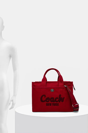 Mulepose Coach Red Canvas Tote Bag Bourgogne | CP158, 6