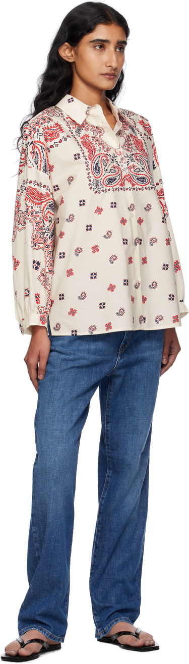 Skjorte Max Mara Weekend Max Mara Adda Paisley Print Shirt Hvid | 2525116021600, 3