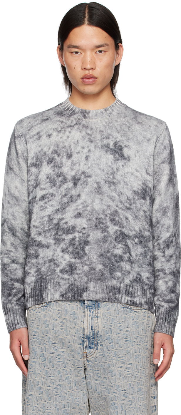 Sweater Acne Studios Gray Acid Print Sweater Grå | B60329-