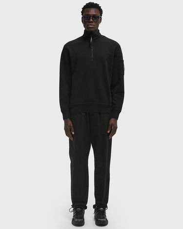 Sweater C.P. Company C.P. Company Cotton Diagonal Fleece Half Zip Sweatshirt Sort | 18CMSS125A110044G-999, 1