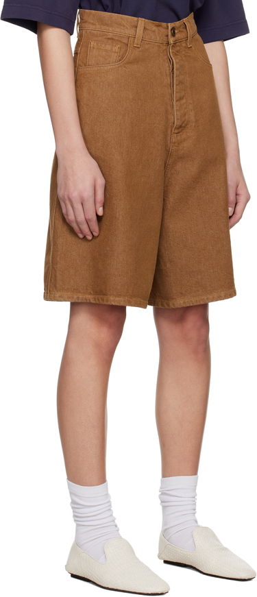 Shorts JW Anderson JW Anderson Aged Denim Shorts Brun | DT0114-PG1756, 4