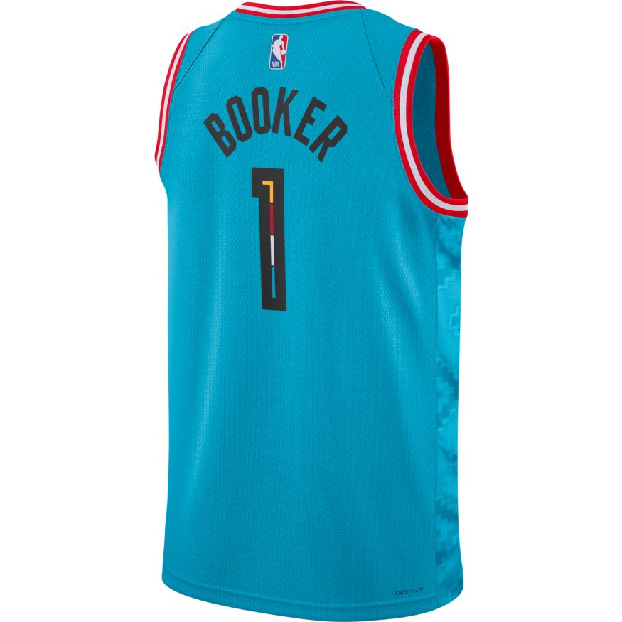 Jersey Nike Dri-FIT NBA Devin Booker Phoenix Suns City Edition 2022 Swingman Jersey Turkis | DO9607-416, 1