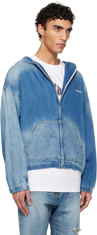 Jakke We11done We11done Zip-Up Denim Hoodie Blå | WD-DJ1-25-317-U-BL, 1