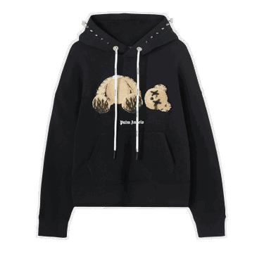 Sweatshirt Palm Angels Punk Kill The Bear Popover Hoody Sort | PMBB058F22FLE0021060, 0