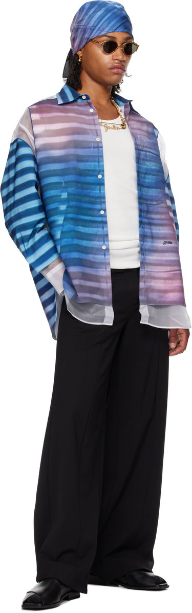 Skjorte Jean Paul Gaultier Jean Paul Gaultier 'The Petit-Grand Air' Print Shirt Blå | 25/03-U-ST032-W018P-565034, 3
