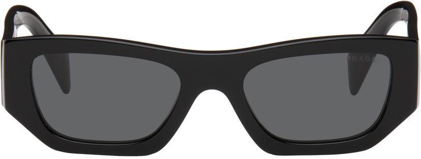 Solbriller Prada Logo Square Sunglasses Sort | 0PR A01S 8056597967983