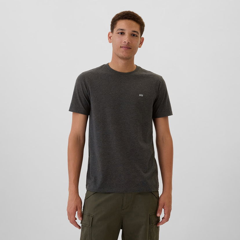 T-shirt GAP T-shirt Micro Logo Crew Charcoal Heather S Sort | 502022-00