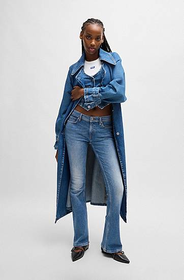 Jeans BOSS Comfort-Stretch Flared Jeans Blå | 50531823, 1