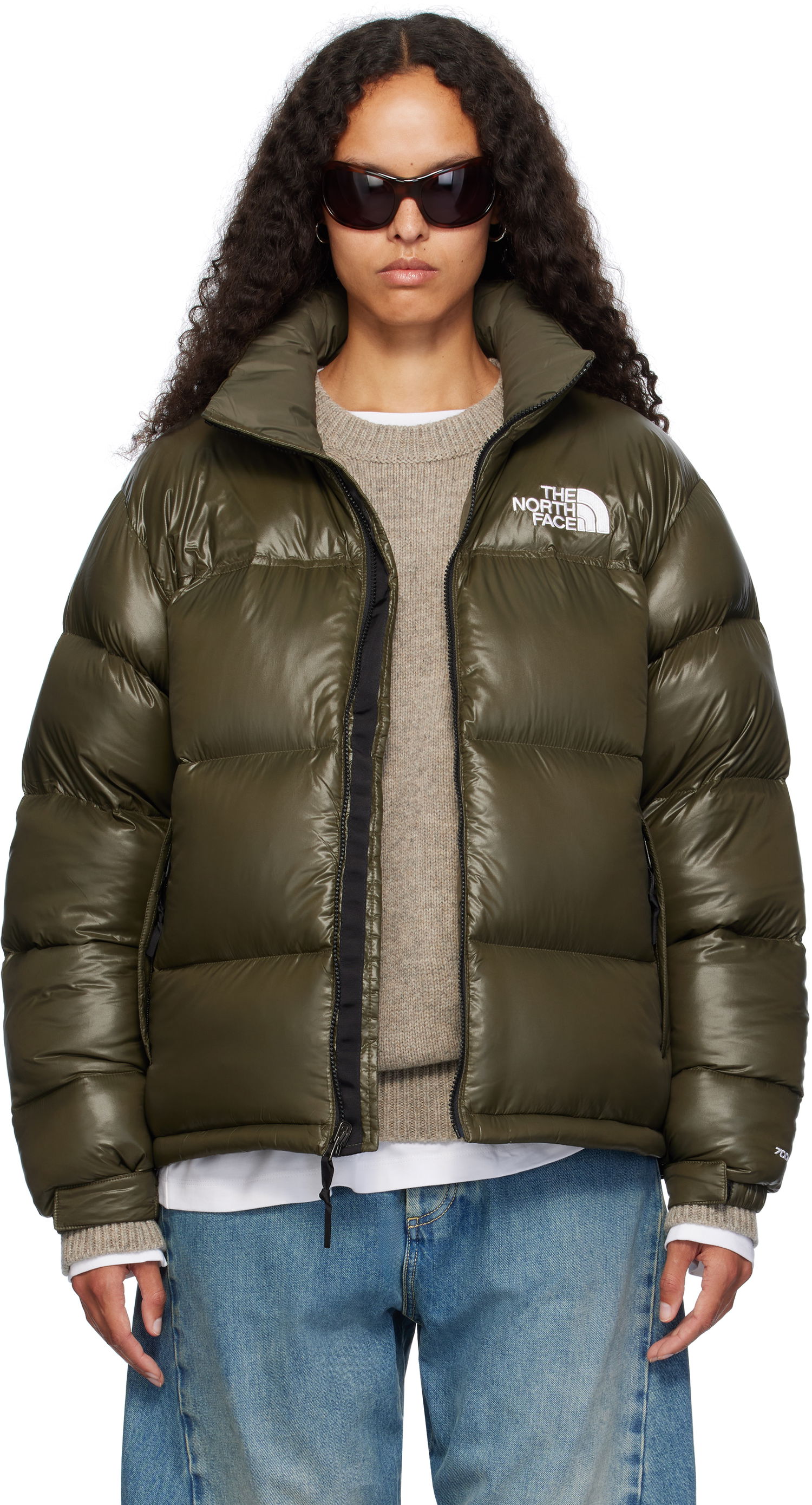 Puffer jakke The North Face 1996 Retro Shine Nuptse Down Jacket Grøn | NF0A3C8D39B, 0