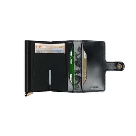 Tegnebog Secrid Miniwallet Stitch Floral Card Holder Sort | MSt-Black, 1