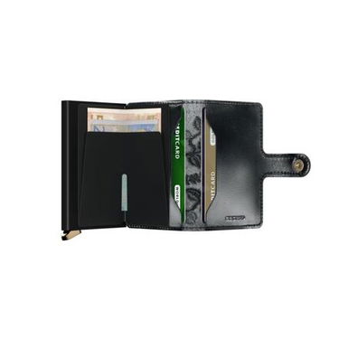 Tegnebog Secrid Miniwallet Stitch Floral Card Holder Sort | MSt-Black, 1