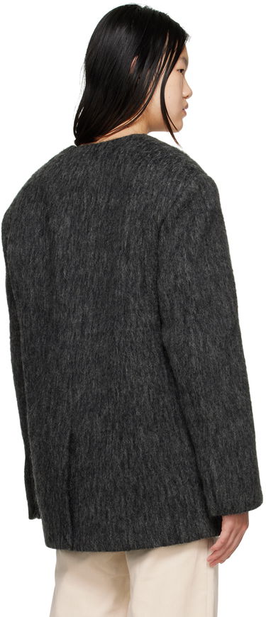 Jakke We11done We11done Y-Neck Fuzzy Jacket Grå | WD-JK3-22-020-W-DG, 2