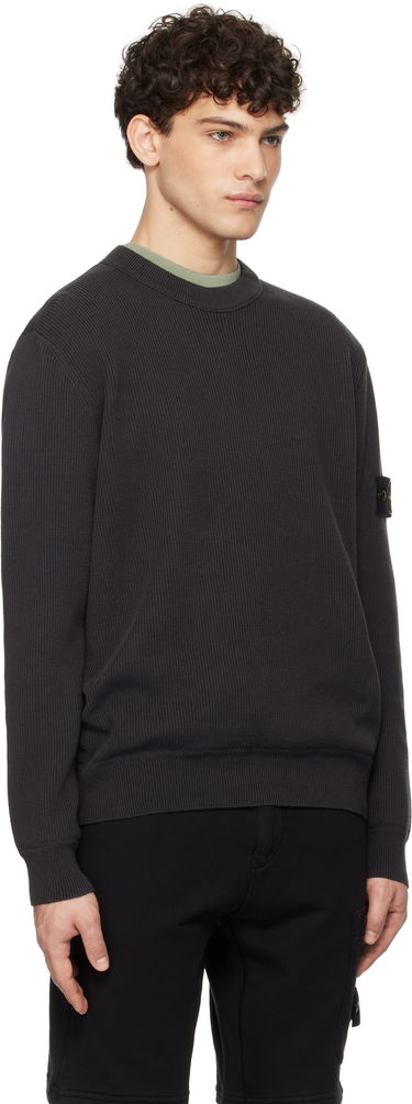 Sweater Stone Island Stone Island Ribbed Organic Cotton Crewneck Sweater Grå | K1S15 5100054 S00D8, 1