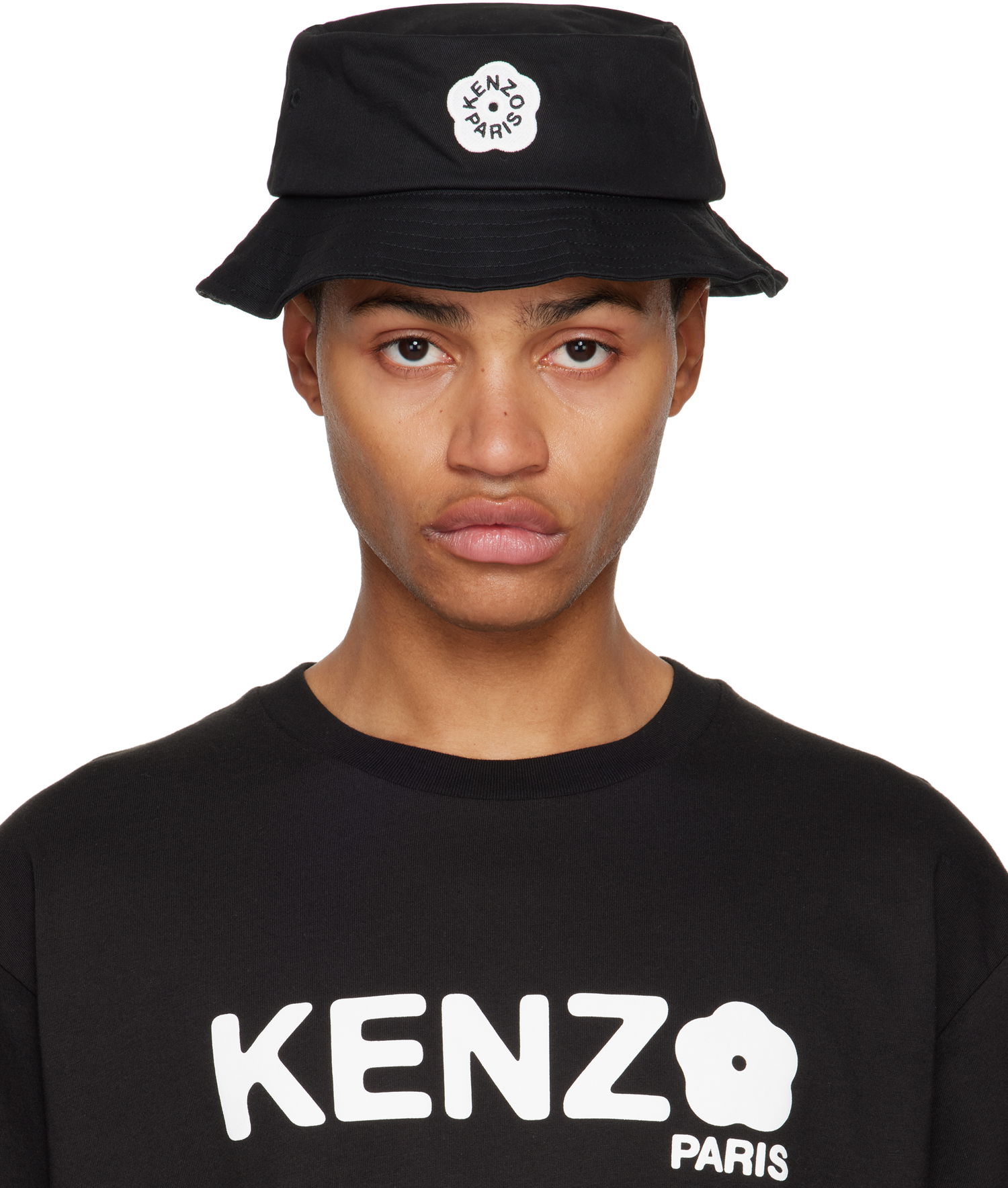 Sweatshirt KENZO Logo Patch Bucket Hat Sort | FF58AC414F34, 0