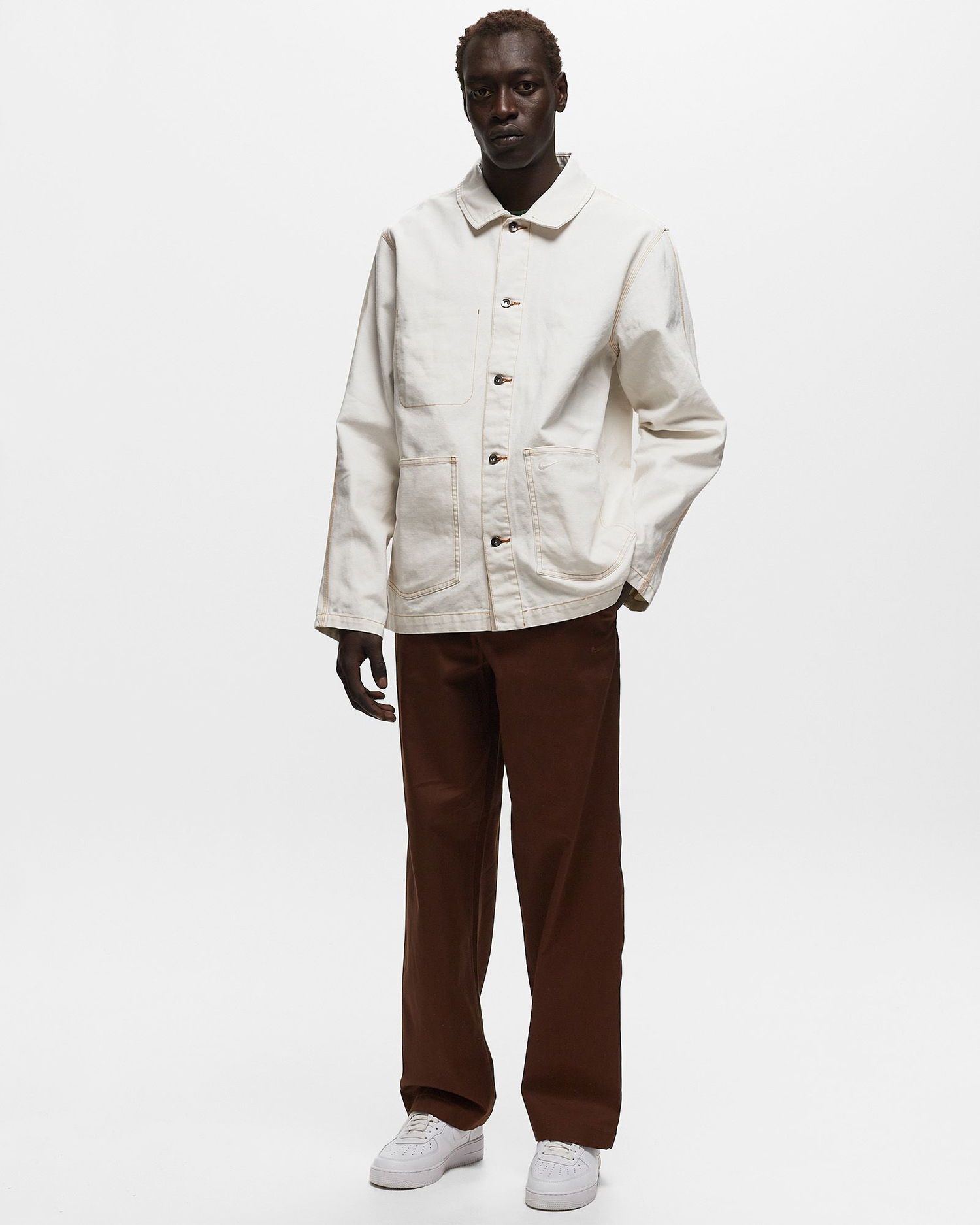 Frakker Nike Life Men's Chore Coat Hvid | FN0356-030, 1