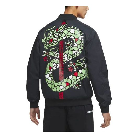 Bomberjakke Nike LPL Crossover 2021 Tournament Logo Pattern Splicing Jacket Sort | DO0766-010