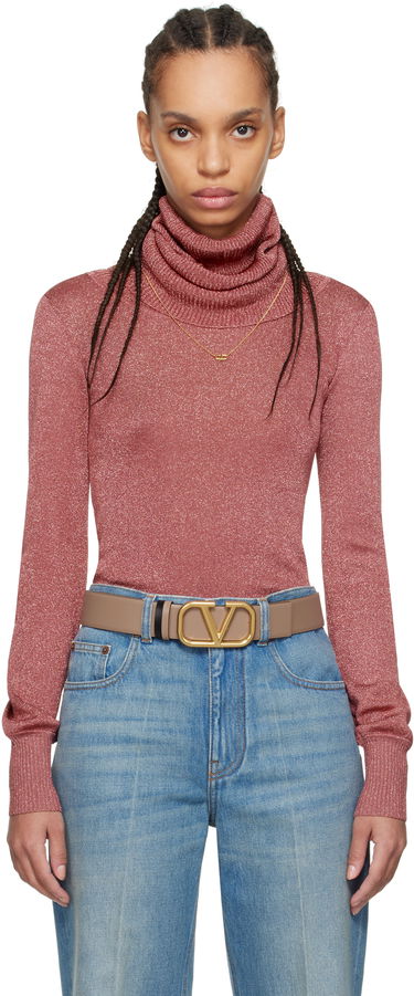 Sweater Valentino Valentino Lurex Turtleneck Sweater Lyserød | 6B3KC63A93T, 0