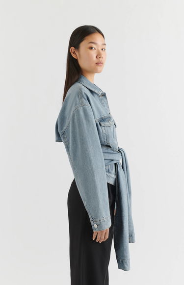 Jakke AXEL ARIGATO Hydra Tie-Front Jacket Blå | A2164001, 5