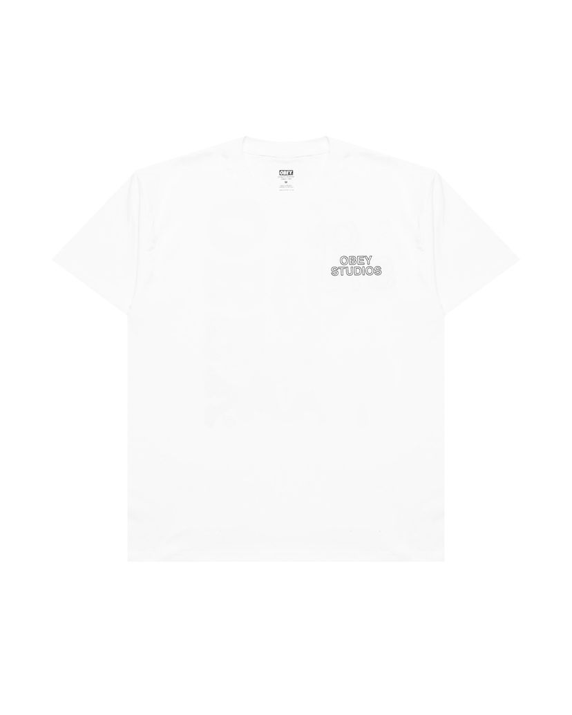 T-shirt OBEY Obey Studios Palette T-Shirt Hvid | 165264052-WHT