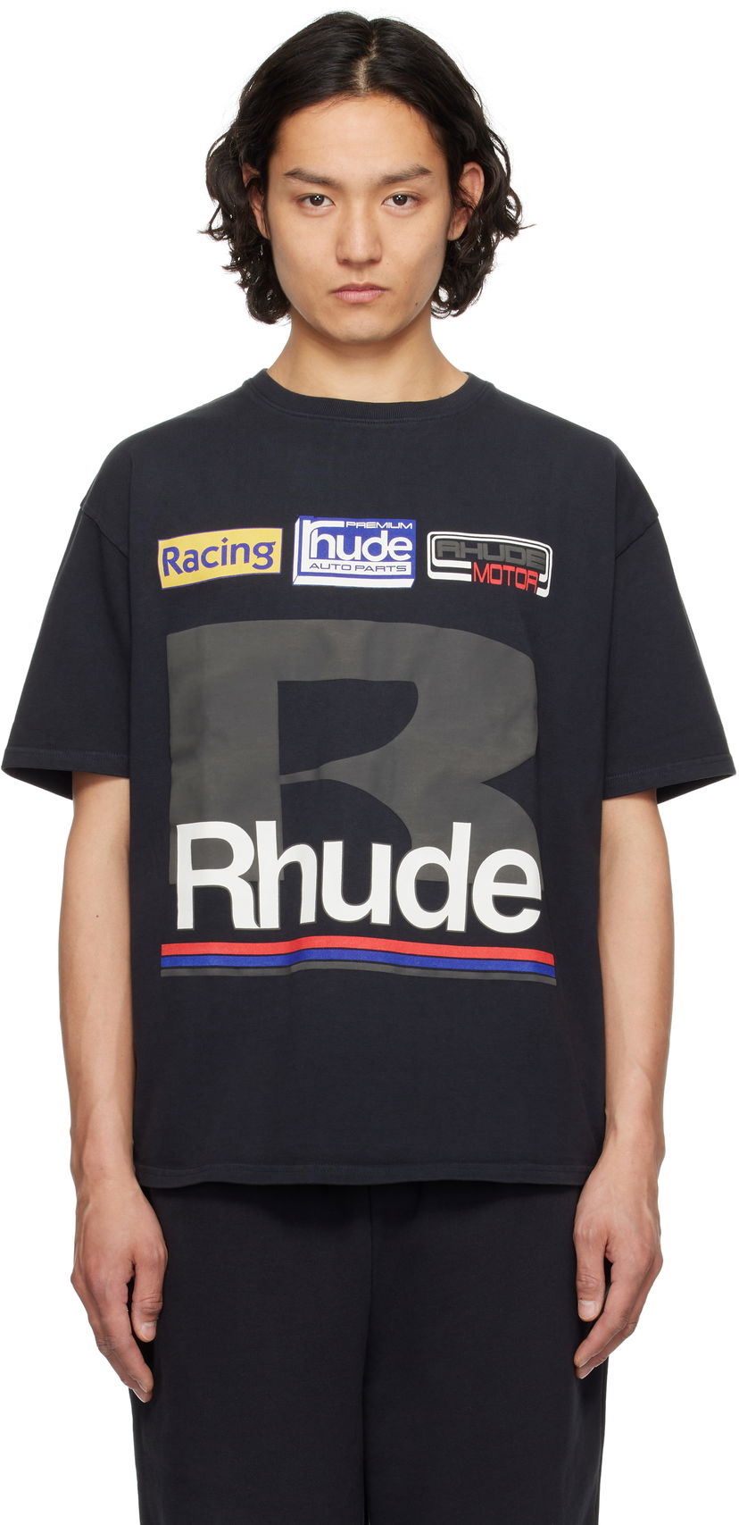 T-shirt Rhude Rhude Petrol Patch T-Shirt Sort | RHSS25TT12012