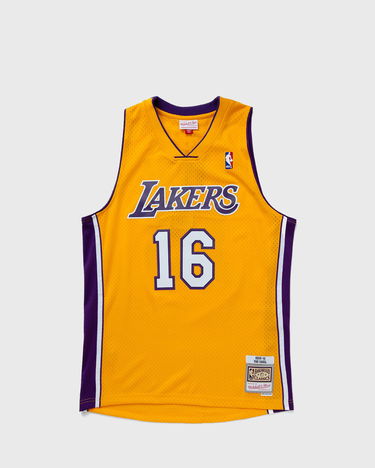 Jersey Mitchell & Ness NBA SWINGMAN JERSEY LOS ANGELES LAKERS 2009-10 PAU GASOL #16 Gul | SMJY7609-LAL09PGALTGD, 0