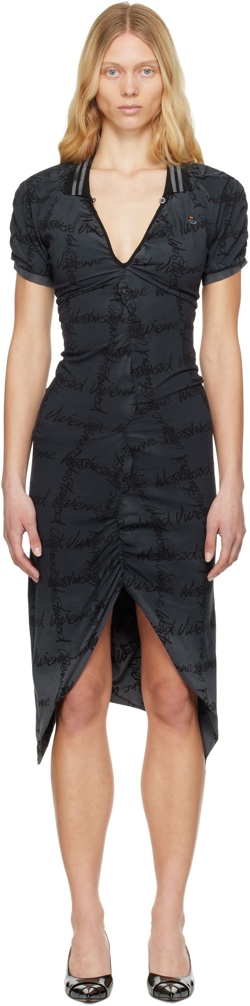 Kjole Vivienne Westwood Vivienne Westwood Pulling Midi Dress Grå | 1102000Z-J008T-