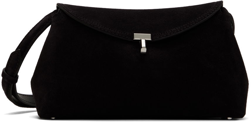 Håndtaske TOTEME TOTEME T-Lock Suede Clutch Sort | 234-WAL944-LE0004, 0