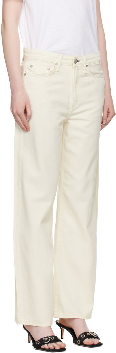 Jeans rag & bone Rag & Bone 'The Logan' Mid-Rise Wide Leg Jeans Hvid | WDD22H2786STEC, 4
