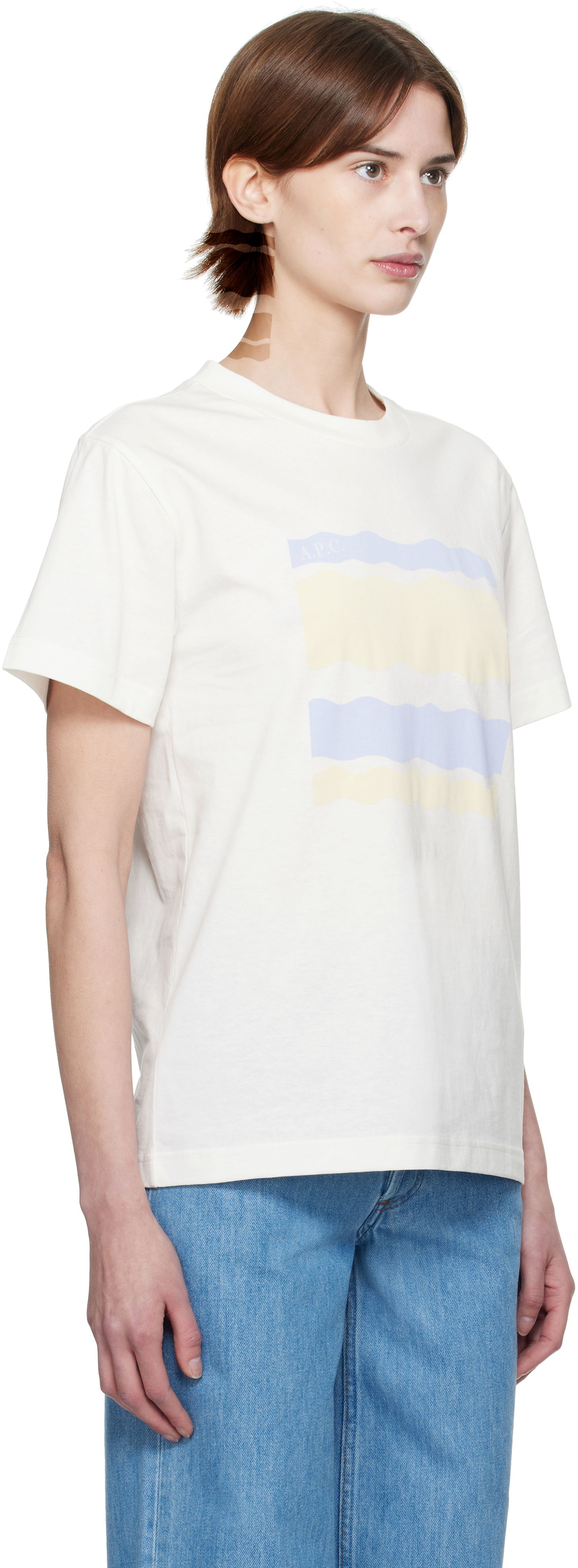 T-shirt A.P.C. A.P.C. Malone Graphic T-Shirt Hvid | COGCK-M26506, 1